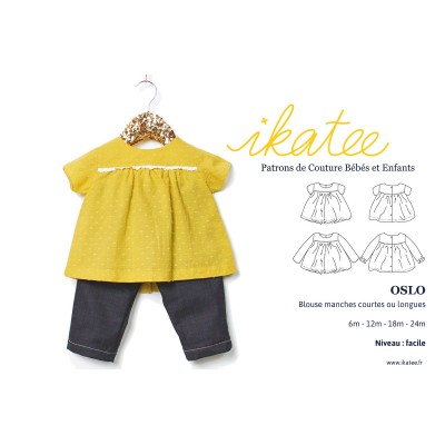 Patron Duo Blouse Robe Oslo 6m 4a Bebe Enfant Fille Ikatee